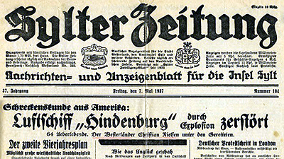 Aus: Sylter Rundschau 26.10.2016