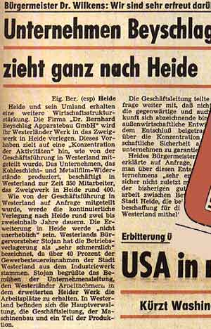 Umzug einer Firma, 1974